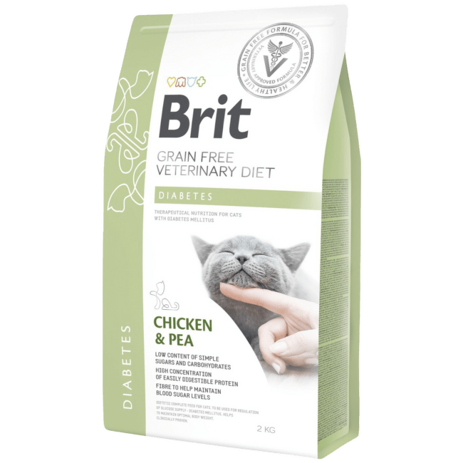 Veterinārā barība kaķiem – Brit Veterinary Diet, Cat Diabetes, 2 kg