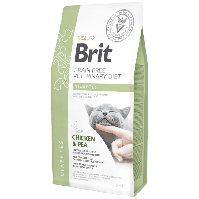 Veterinārā barība kaķiem – Brit Veterinary Diet, Cat Diabetes, 5 kg