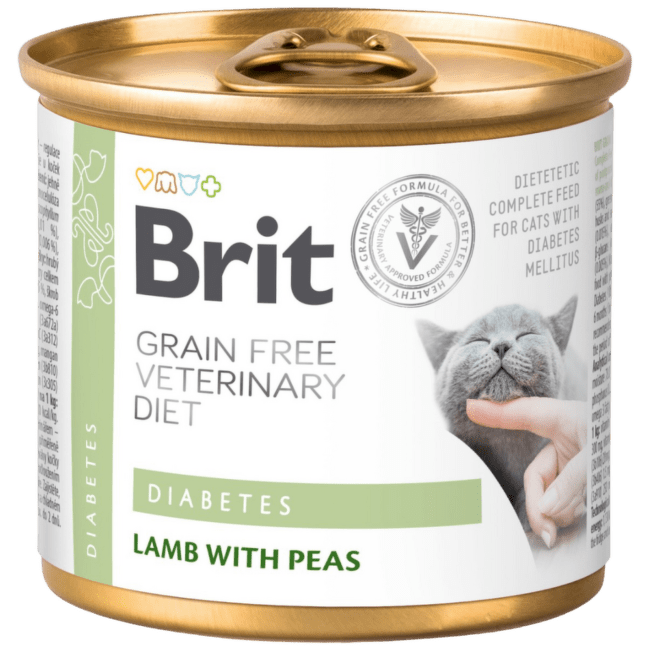 Veterinārie konservi kaķiem – Brit Veterinary Diet, Cat Diabetes, 200 g