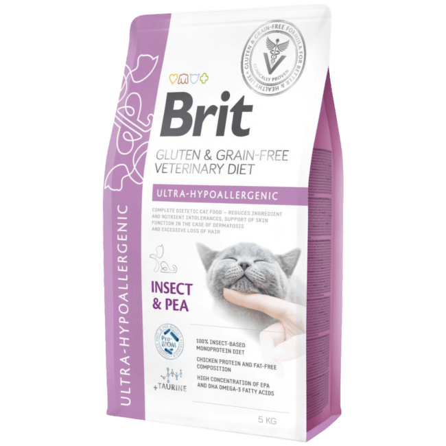 Ветеринарный корм для кошек – Brit Veterinary Diet, Cat Ultra-Hypoallergenic, 5 кг