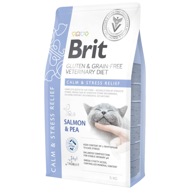Veterinārā barība kaķiem – Brit Veterinary Diet, Cat Calm Stress Relief, 5 kg