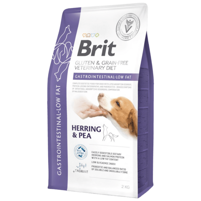 Ветеринарный корм для собак – Brit Veterinary Diet, Dog Gastrointestinal, Low fat, 2 кг