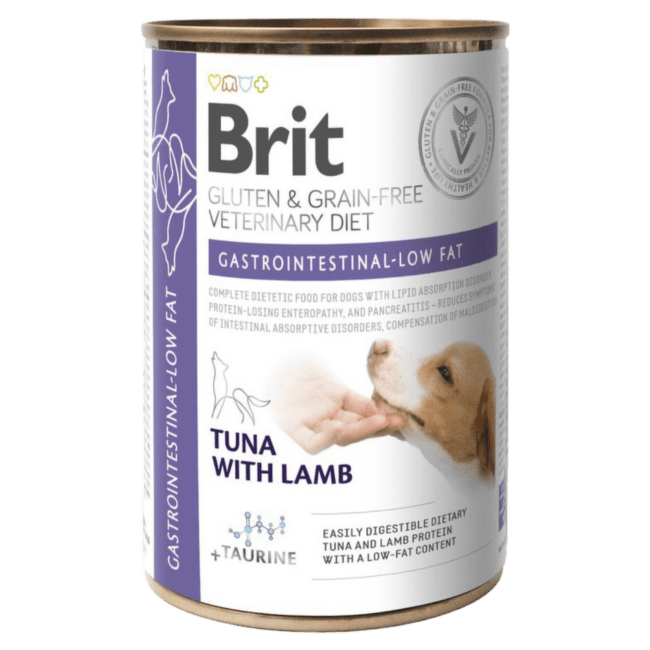Ветеринарные консервы для собак – Brit Veterinary Diet, Dog Gastrointestinal Low fat, 400 г