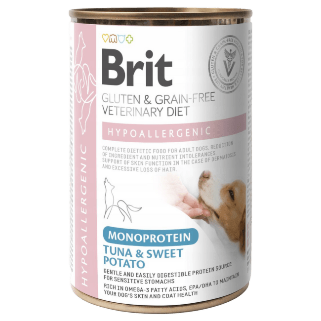 Ветеринарные консервы для собак – Brit Veterinary Diet, Dog Hypoallergenic Monoprotein Tuna, 400 г