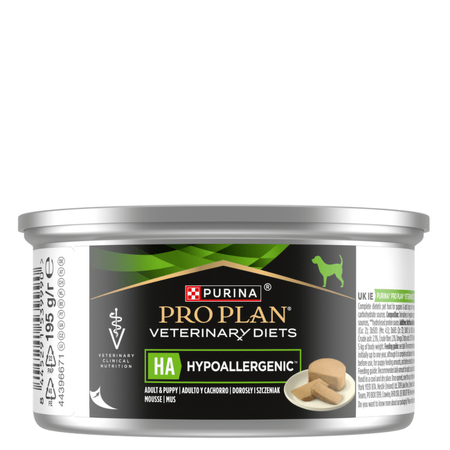 Veterinārie konservi suņiem – Pro Plan Veterinary Diets HA Hypoallergenic, 195 g