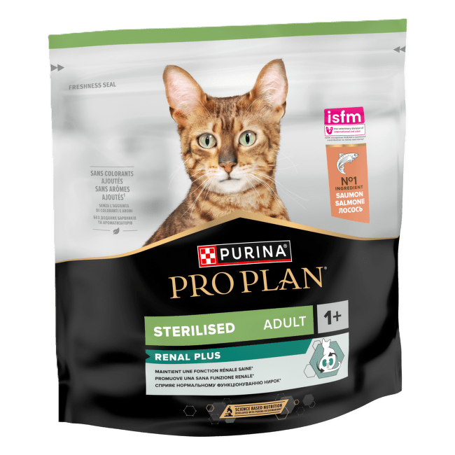 Корм для кошек – Pro Plan STERILISED Cat Salmon RENAL, 0,4 кг