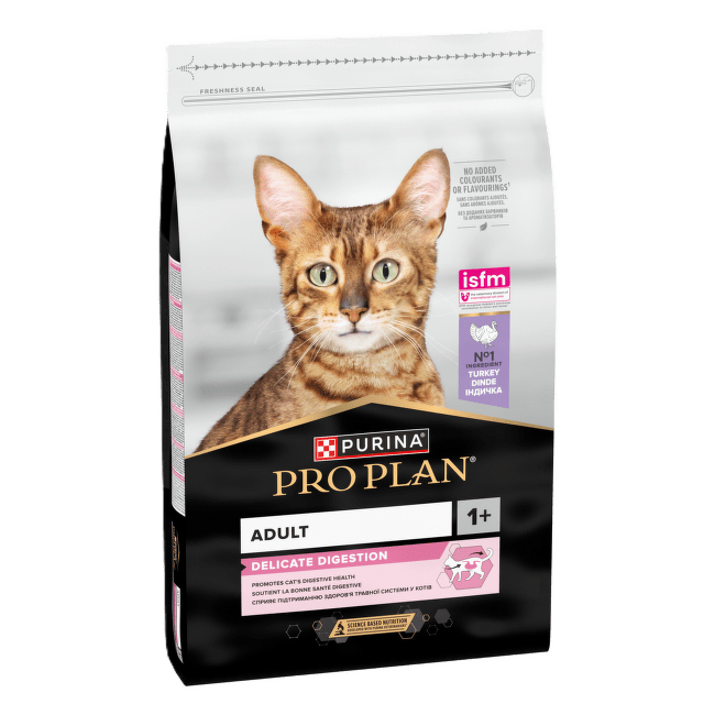Barība kaķiem – Pro Plan DELICATE Cat Turkey DIGEST, 10 kg