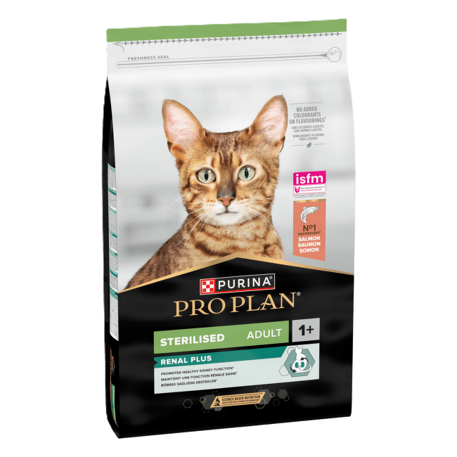 Корм для кошек – Pro Plan STERILISED Cat Salmon RENAL, 10 кг