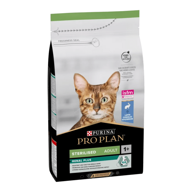 Barība kaķiem – Pro Plan STERILISED Cat Rabbit RENAL, 1,5 kg