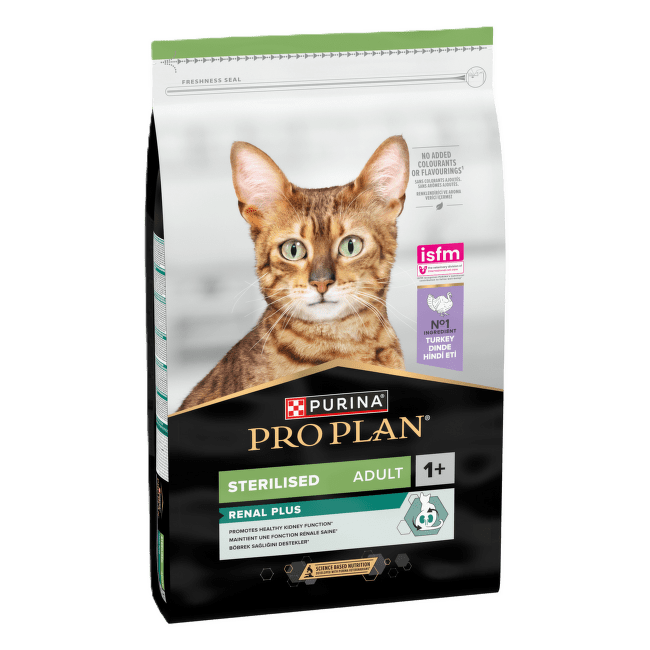 Корм для кошек – Pro Plan STERILISED Cat Turkey RENAL, 10 кг