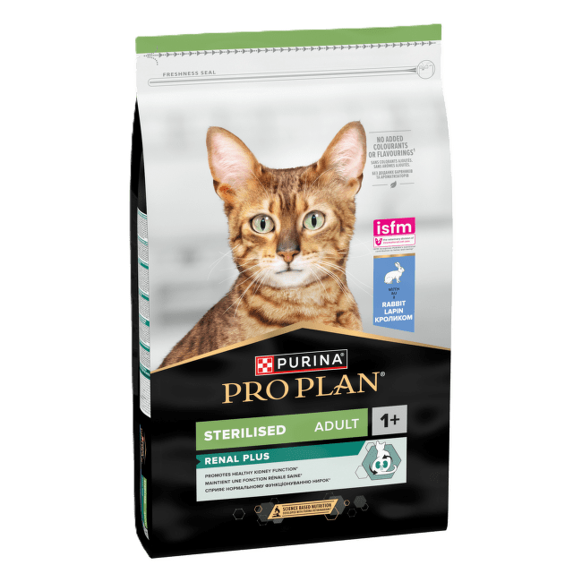 Корм для кошек – Pro Plan STERILISED Cat Rabbit RENAL, 10 кг