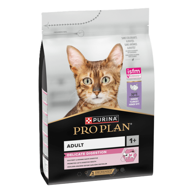 Barība kaķiem – Pro Plan DELICATE Cat Turkey DIGEST, 3 kg