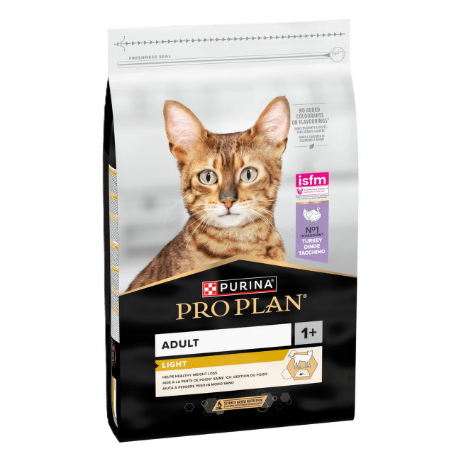 Bar­ība kaķiem – Pro Plan Adult Light, turkey, (Svara kontrolei), 10 kg