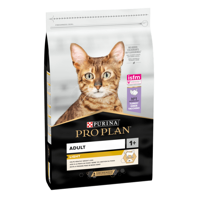 Bar­ība kaķiem – Pro Plan Adult Light, turkey, (Svara kontrolei), 10 kg