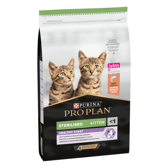 Корм для котят – Pro Plan Healthy Start (Kitten), Salmon, Sterilised, 10 кг