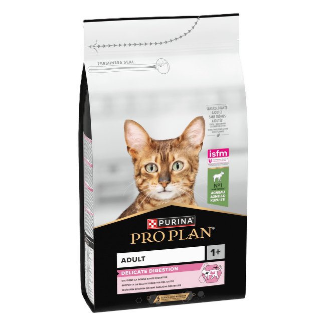 Barība kaķiem – Pro Plan DELICATE Cat Lamb DIGEST, 1,5 kg