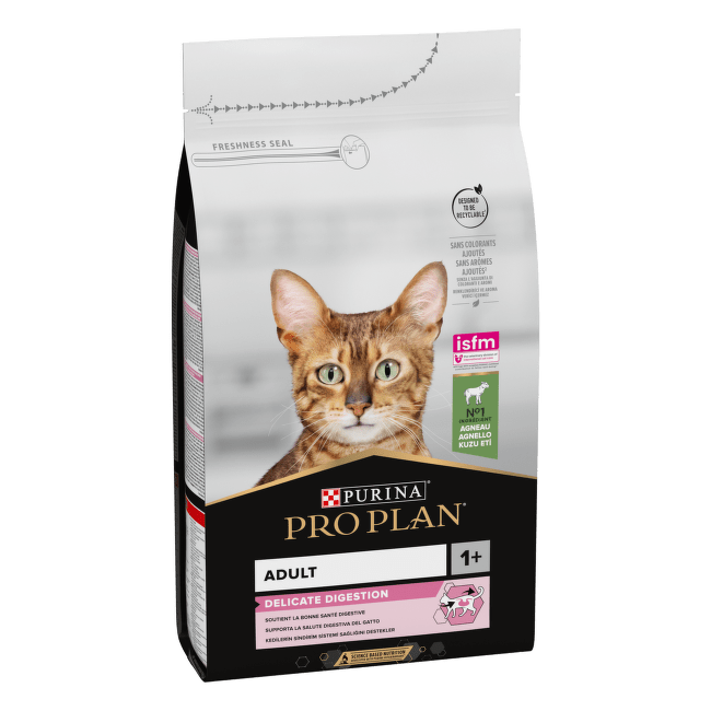 Barība kaķiem – Pro Plan DELICATE Cat Lamb DIGEST, 1,5 kg