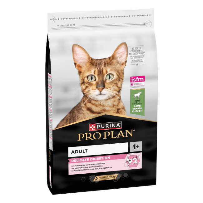 Barība kaķiem – Pro Plan DELICATE Cat Lamb DIGEST, 10 kg