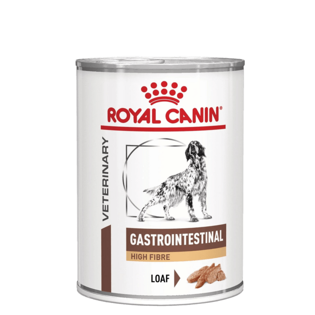 Veterinārie konservi suņiem – Royal Canin Gastrointestestinal High Fibre Dog, 410 g