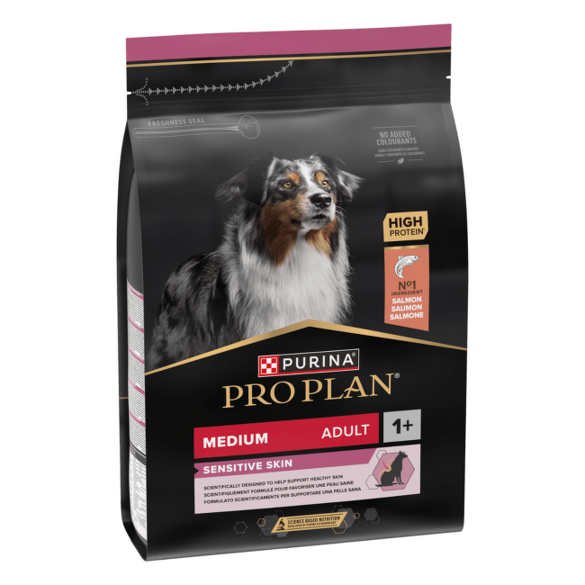 Корм для собак – Pro Plan Medium Adult Sensitive Skin Salmon, 3 кг