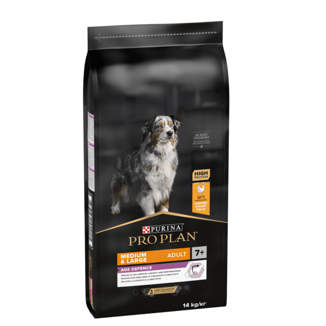 Barība suņiem – Pro Plan Medium and Large Adult 7+ Chicken, 14 kg