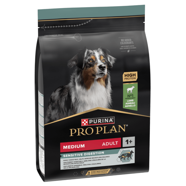 Barība suņiem – Pro Plan Medium Adult Sensitive Digestion Lamb, 3 kg