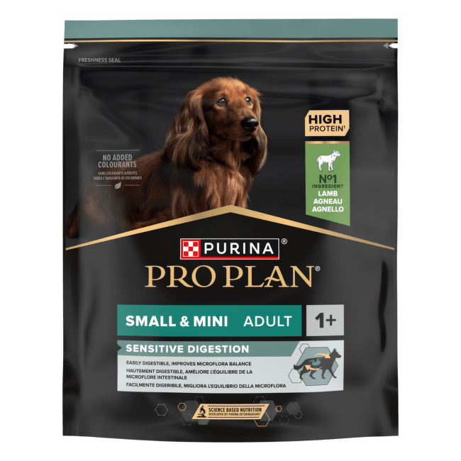 Barība suņiem – Pro Plan Small and Mini Adult Sensitive Digestion Lamb, 700 g