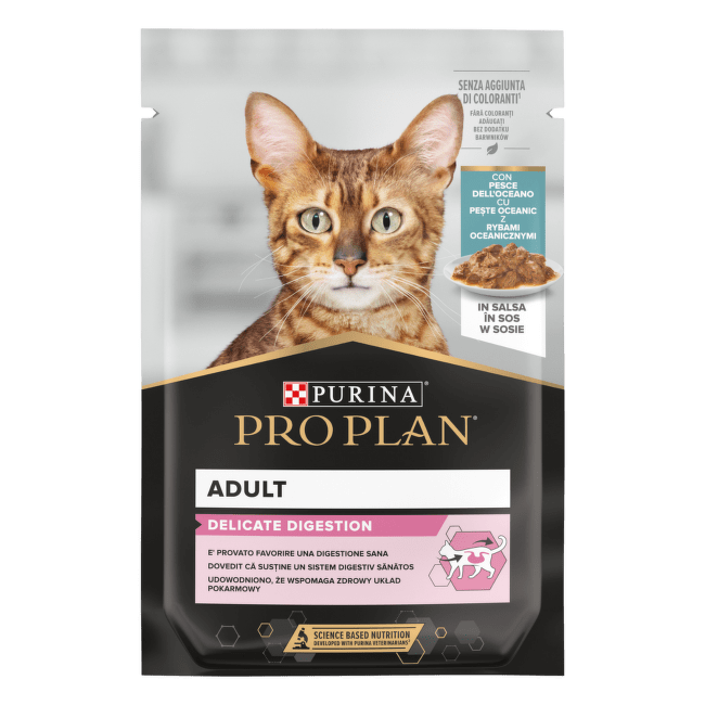 Konservi kaķiem – Pro Plan Delicate Digestion, ar okeāna zivīm, 85 g