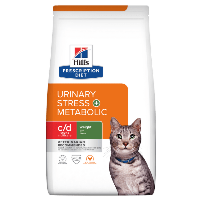 Veterinārā barība kaķiem – Hill's c/d Multicare Stress + Metabolic, 1,5 kg