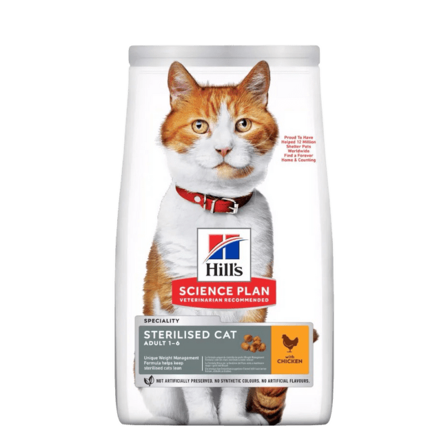 Корм для кошек – Hill's Sterilised Cat Adult, Chicken, 10 кг
