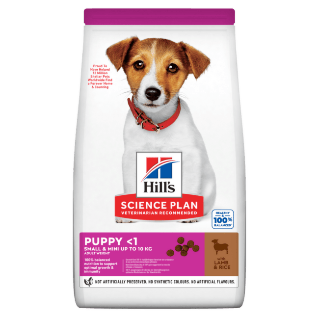 Barība kucēniem – Hill's Puppy Small and Mini, Lamb and Rice, 1,5 kg
