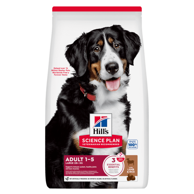 Barība suņiem – Hill's Adult Large Breed Lamb and Rice, 14 kg