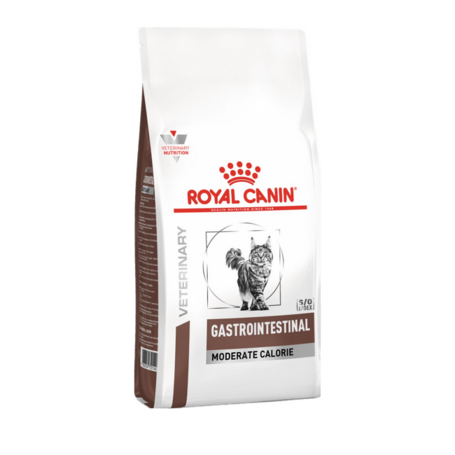 Veterinārā bar­ība kaķiem – Royal Canin Gastrointestinal Moderate Calorie Cat, 0,4 kg