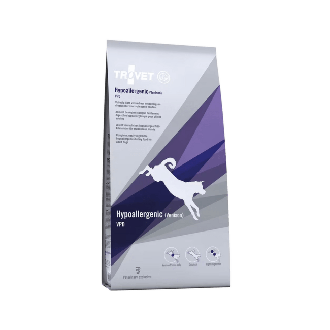 Ветеринарный корм для собак – Trovet VPD Hypoallergenic Venison, 10 кг