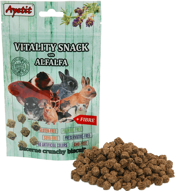 Pamlsky pro hlodavce Apetit Vitality Snack with Alfalfa 80 g