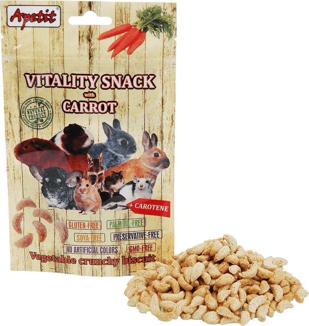 Pamlsky pro hlodavce Apetit Vitality Snack with Carrot 80 g
