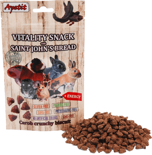 Pamlsky pro hlodavce Apetit Vitality Snack with Saint John's Bread 80 g
