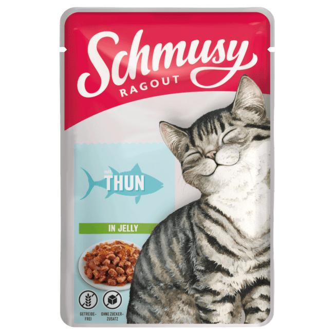 Консервы для кошек – Schmusy Ragout, mit Thunfisch in jelly, 100 г