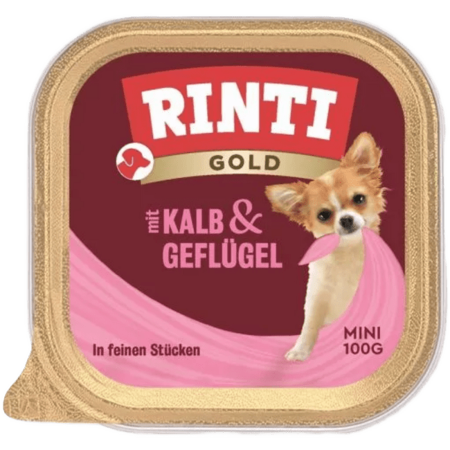 Konservi suņiem – Rinti Gold Mini Veal and Poultry, 100 g