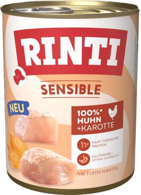 Консервы для собак – Rinti Sensible Chicken and Carrot, 800 г