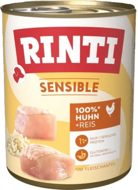 Консервы для собак – Rinti Sensible Chicken and Rice, 800 г