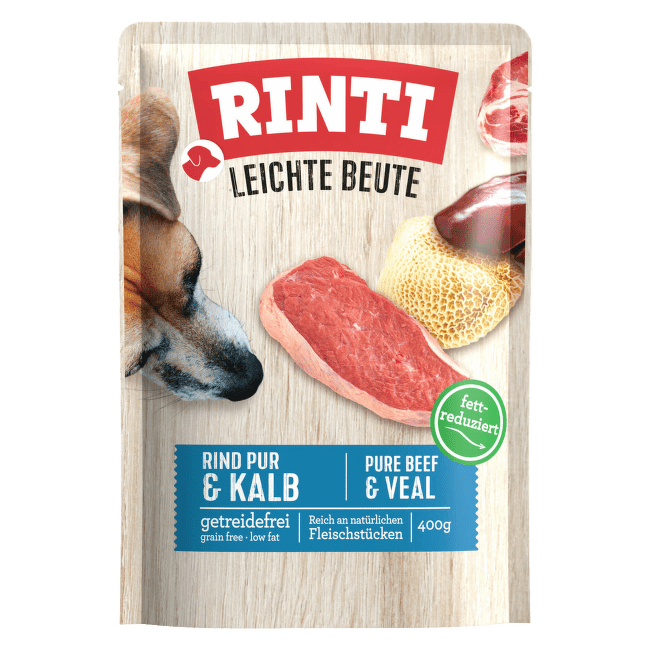 Консервы для собак – Rinti Pouch Leichte Beute Beef and Veal, 400 г