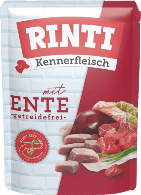 Konservi suņiem – Rinti Pouch Kennerfleisch Duck, 400 g