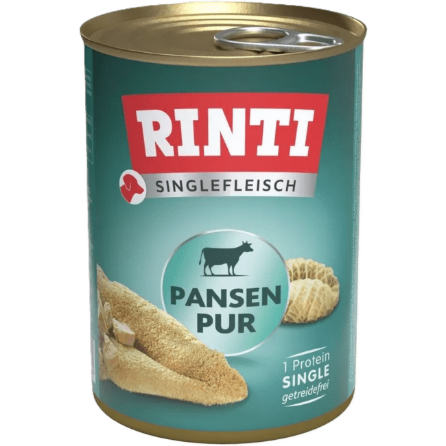 Konservi suņiem – Rinti Singlefleisch Tripe Pur, 400 g
