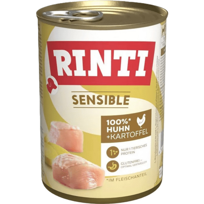Konservi suņiem – Rinti Sensible Chicken and Potato, 400 g