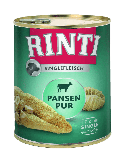 Konservi suņiem – Rinti Singlefleisch Tripe Pur, 800 g