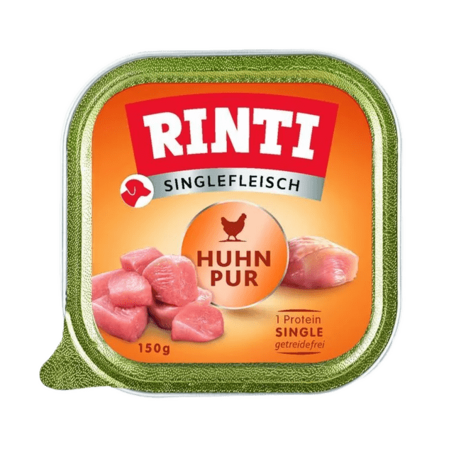 Konservi suņiem – Rinti Singlefleisch Chicken Pur, 150 g
