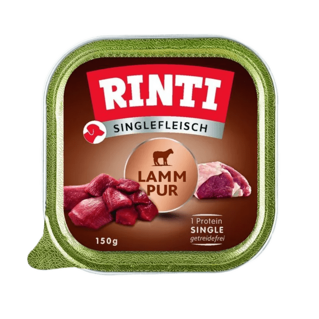 Консервы для собак – Rinti Singlefleisch Lamb Pur, 150 г