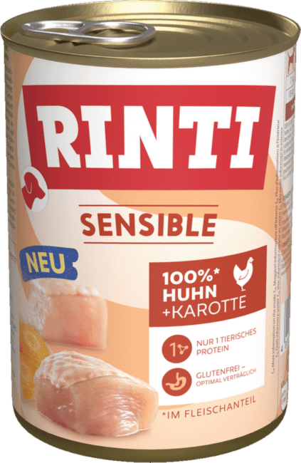 Konservi suņiem – Rinti Sensible Chicken and Carrots 400 g