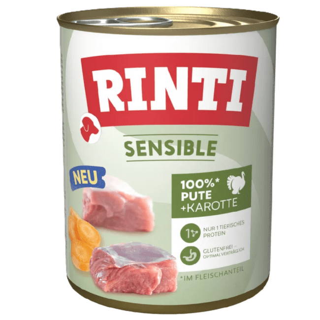 Konservi suņiem – Rinti Sensible Turkey and Carrots 800 g